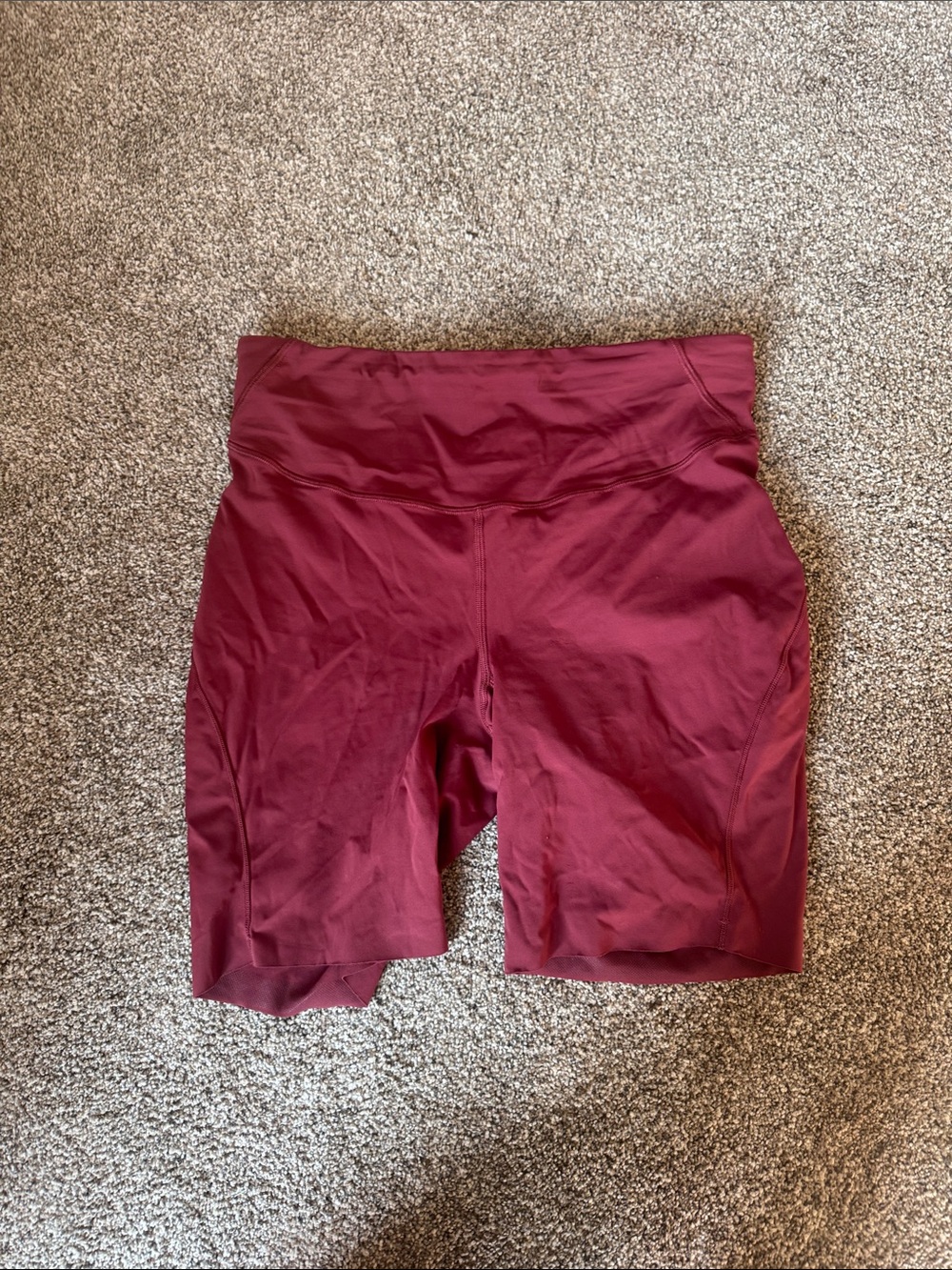 lululemon athletica Base Pace- Deep Red High-Waist Bike Shorts